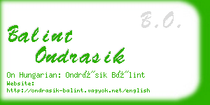 balint ondrasik business card